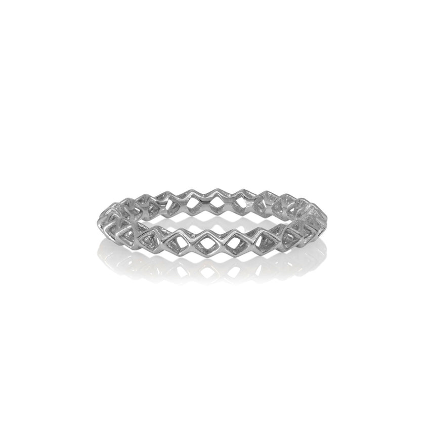 Adder Band Ring - Platinum